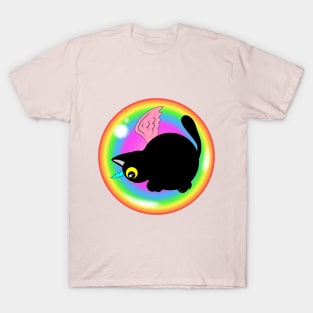 Kitty in rainbow bubble T-Shirt